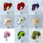 Luxury Fluffy Women Faux Fur Bucket Hats Oversized 17cm Wide Brim Thicken Outdoor Warm Plush Punk Hat Girl Y2k Female Ski Panama