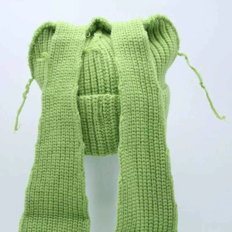 Long fox Ears Knitted Hat Men Women Rabbit Ear Warm Crochet Beanies Kpop Hip Hop Hat Winter Skullies Cap Y2k Christmas Gifty