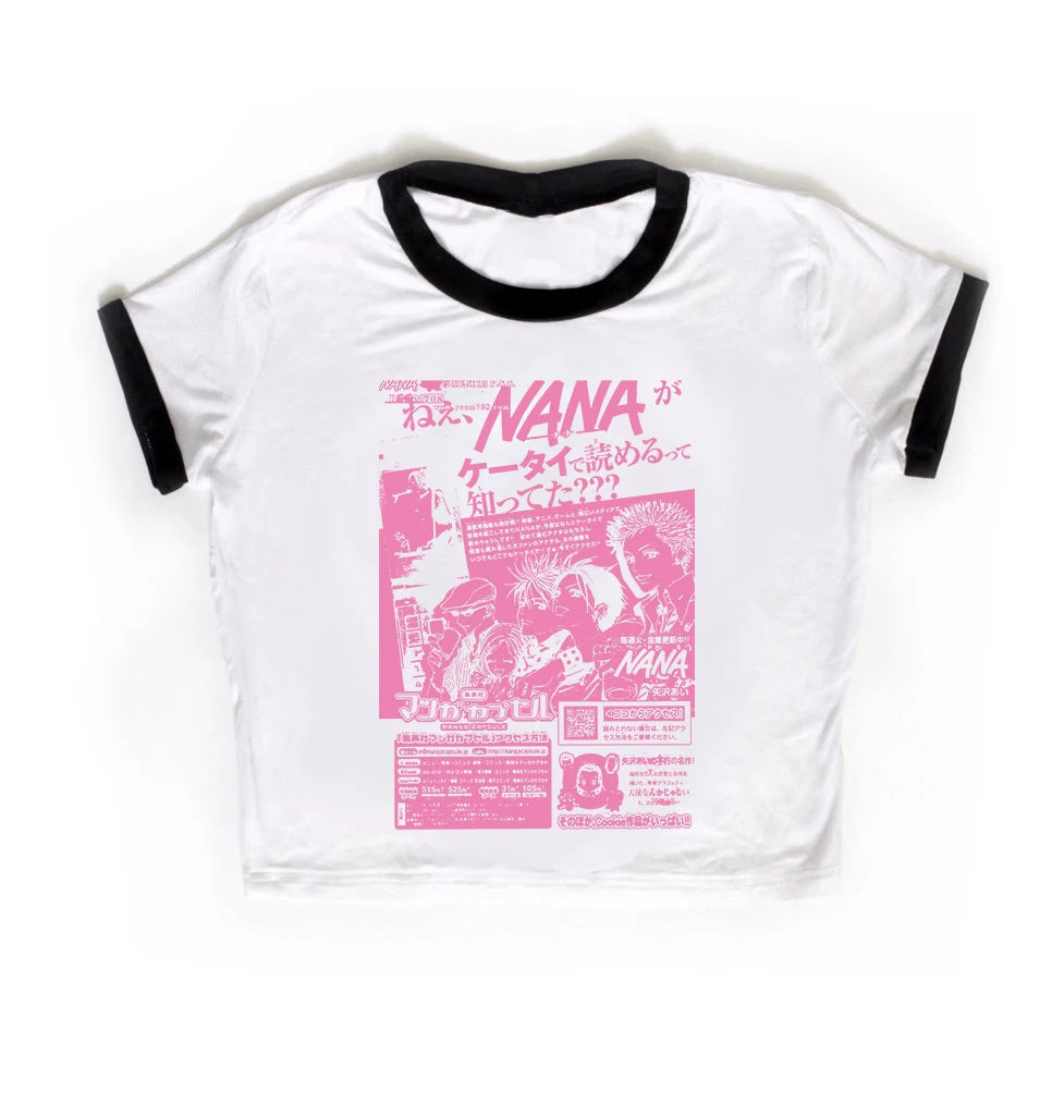 Y2k Nana Osaki Graphic T Shirts  Casual Harajuku Streetwear Japanese Clothes Fashion Rock Punk Sleeveless Tanks & Camis Coquette SS69 17.69 White6 / XL