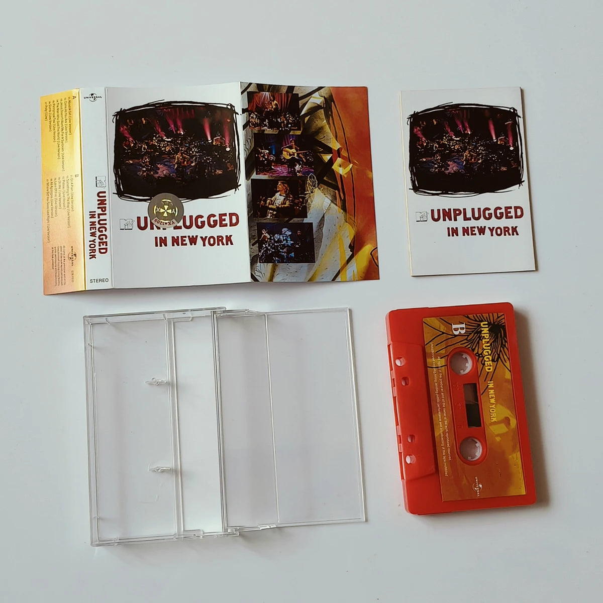 Nirvana MTV Unplugged & Incesticide Cassette Tape Set - Retro Music Prop