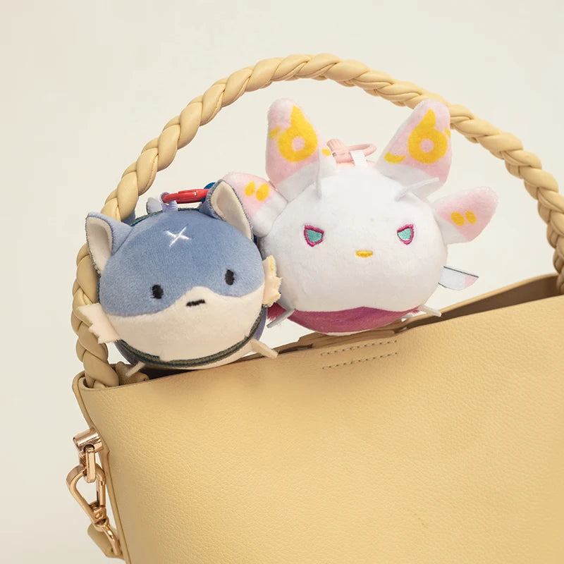 10CM Monster Hunter Mizutsune‌ Fox Plush Stuffed Dolls Palamute Pendant Backpack Decoration Creative Christmas Gift For Kids