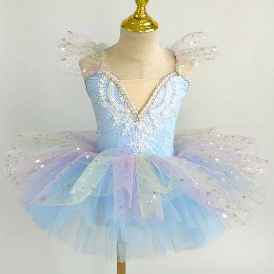 SS69 Girls Sleeveless Tiered Tutu Party Dress Summer Ball Gown Age 4-6Y