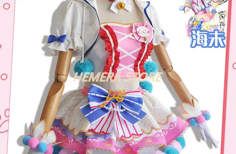 In Stock Anime LoveLive Cat Twin Tail Arcade Game 9 Characters Cosplay Costume Tojo Nozomi Nico Honoka Umi Rin Maki Eli Full Set - SS69