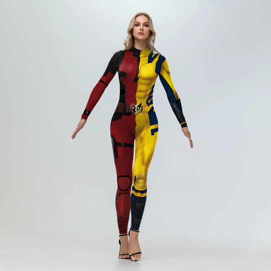 Wolverine Superhero Cosplay Jumpsuit 3D Printed Spandex Bodysuit Unisex