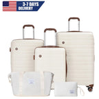 Travelhouse 5-Piece Hardcase Luggage Set with Spinner Wheels & TSA Lock