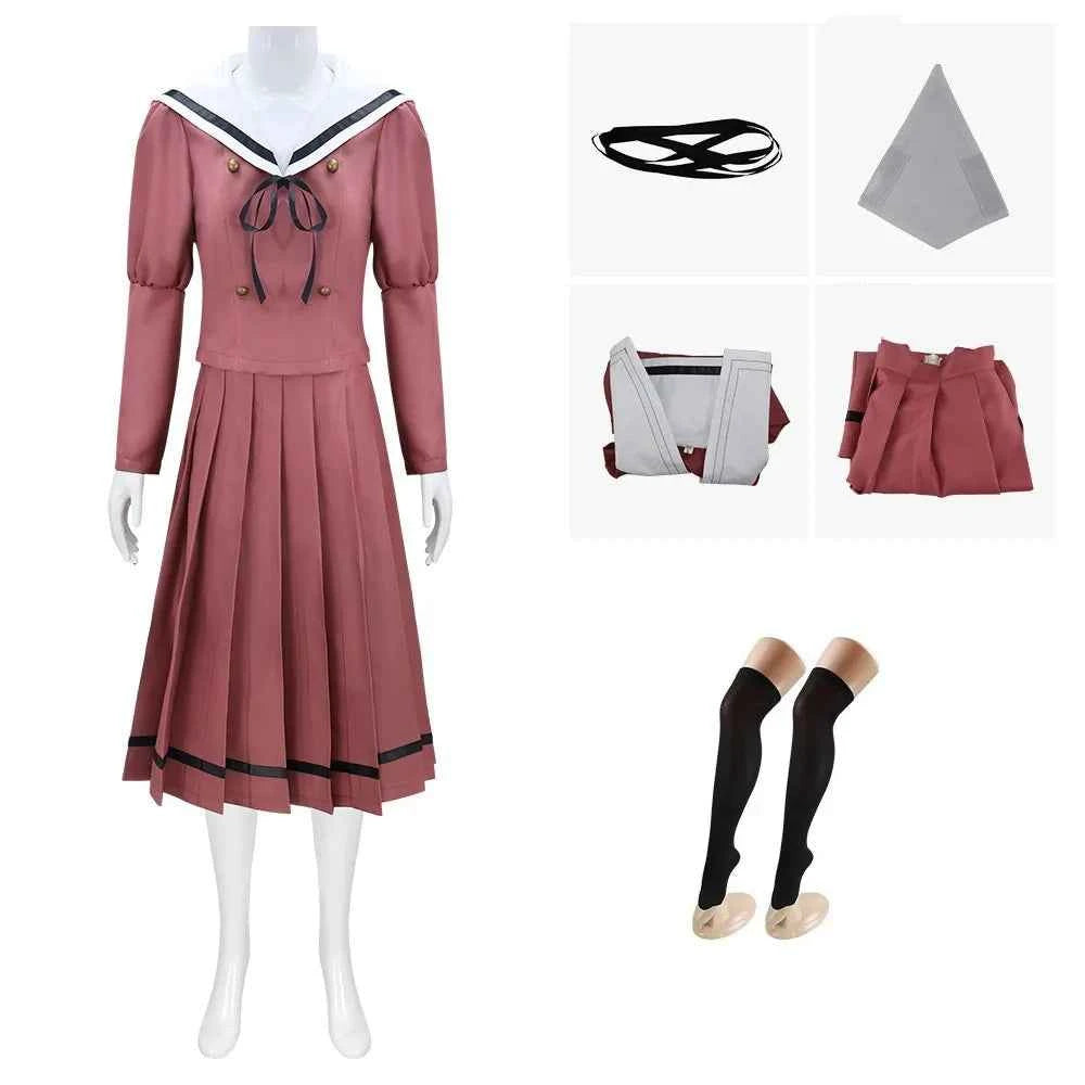 Anime The Fragrant Flower Blooms with Dignity Waguri Kaoruko Cosplay Costume School Uniform Wig Woman Sailor Uniform JK Suit