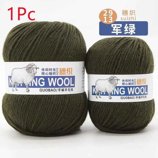 50g/Ball 100% Wool Yarn Pure Merino Thick Thread For Hand Knitting Scarf Sweater DIY Doll Woven Material