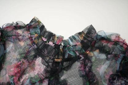 JAMERARY Fashion Floral Print Long Sleeve Maxi Dress For Women Summer Autumn Clothes Layers Ruffles Cake Dresses Evening SS69