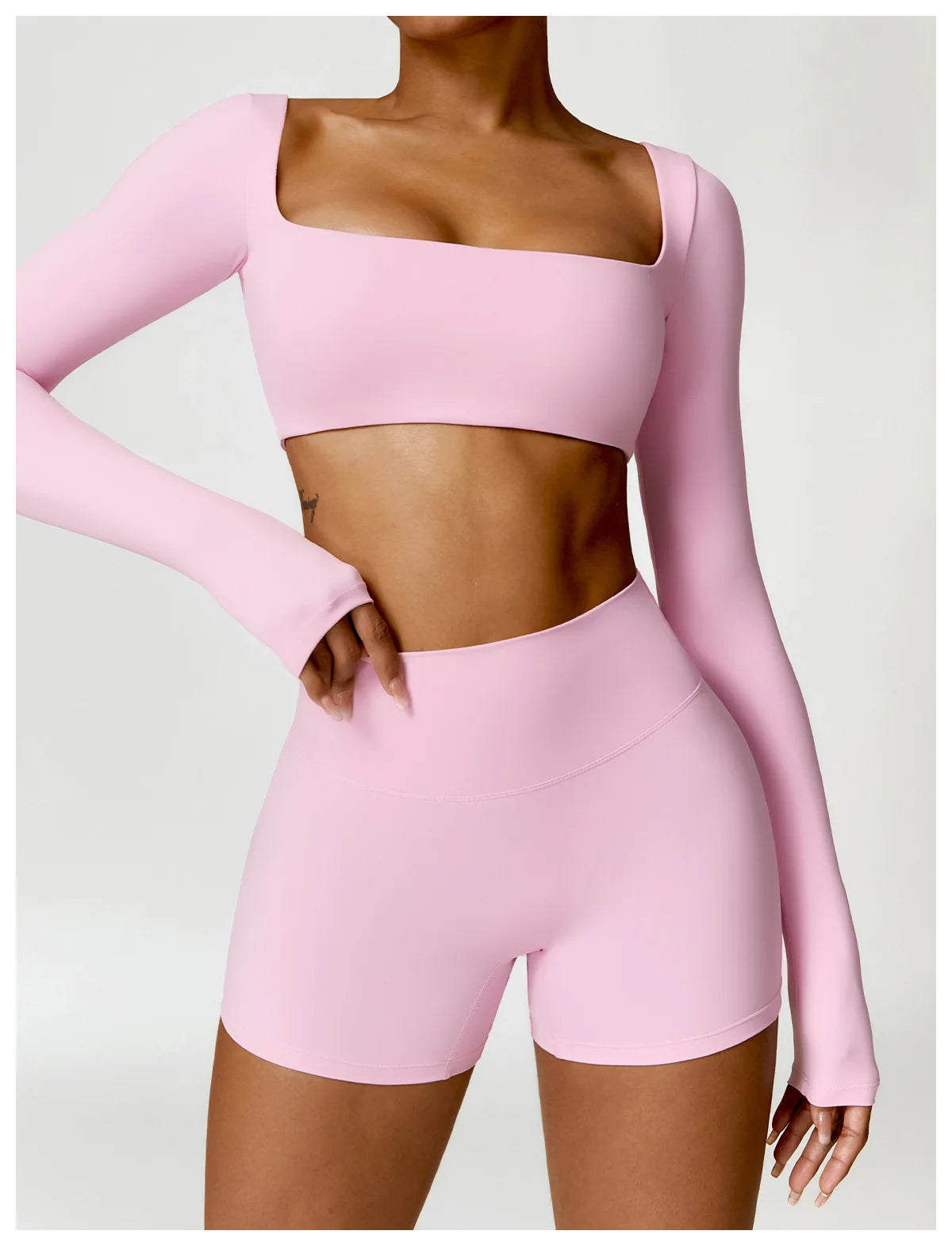 2PCS Yoga Suit Sports Set Women Quick-Drying Gym Set Women Tracksuit Running Workout Long Sleeve Sports Shirt Yoga Clothing SS69