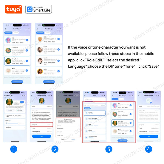 Tuya Smart  AI Plush Robot w/LED Eyes & Voice Control,Interactive Smart Toy USB Rechargeable Companion for Kids Gifts/Smart Home