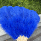 Large Ostrich Feather Fan 130cm - Carnival & Stage Performance