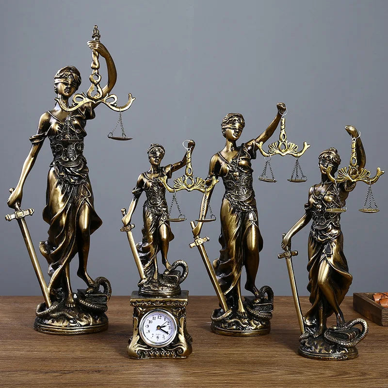 Themis Goddess of Justice Resin Statue - Antique Greek Mythology Decor