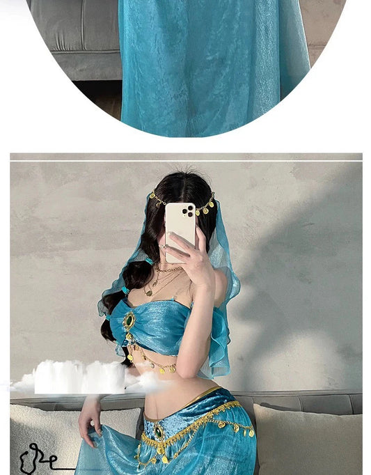 SS69 Egyptian Queen Cosplay Costume Set - Women's Knit Belly Dance Outfit