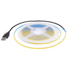 DC 5V USB COB Strip 3MM 5MM 8MM White/Pink/Red/White/Yellow/Yellow/Ice Blue/Green Flexible Ribbon Rope Home Decor TV Backlight