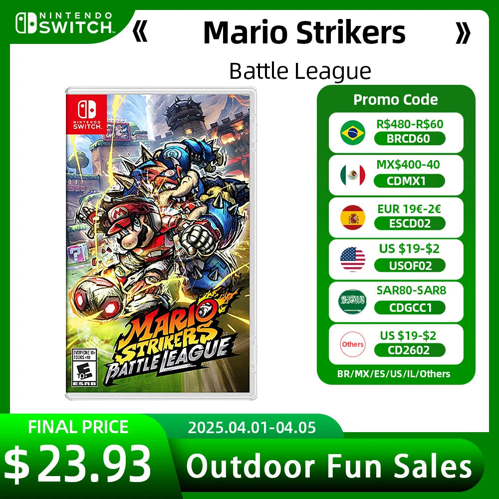 Mario Strikers Battle League Nintendo Switch Game Deals 100% Official Physical Game Card for Switch OLED Lite Game Console SS69