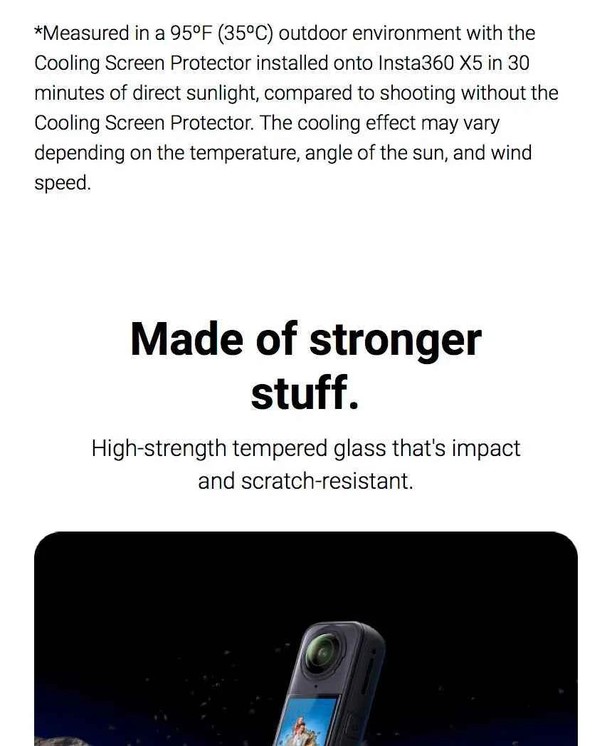 Insta360 X5 Screen Protector Standard or Cooling Tempered Glass Film For Insta 360 X5 Original Accessories