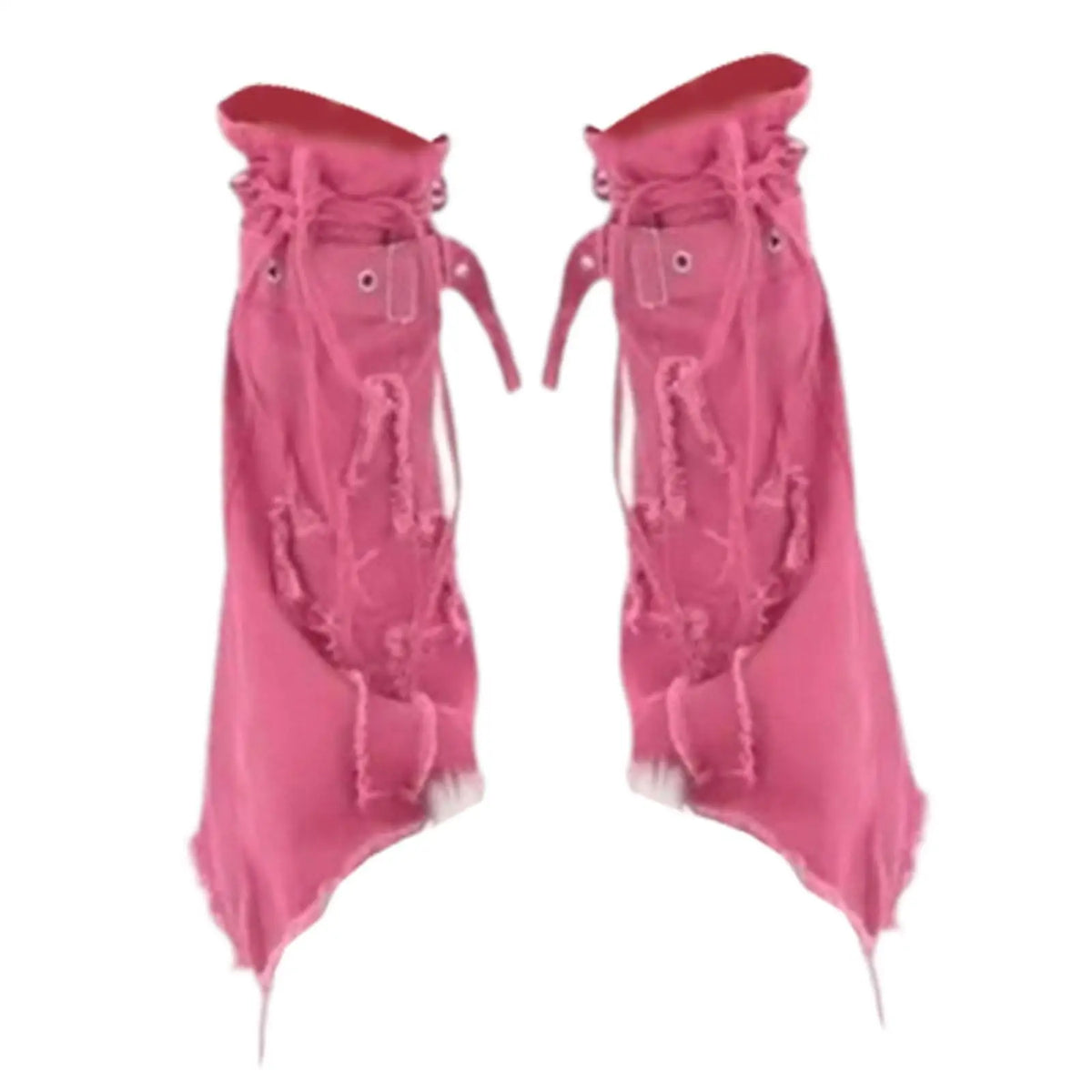 SS69 Y2K Grunge Thigh High Leg Warmers - Long Baggy Polyester Boot Cuffs