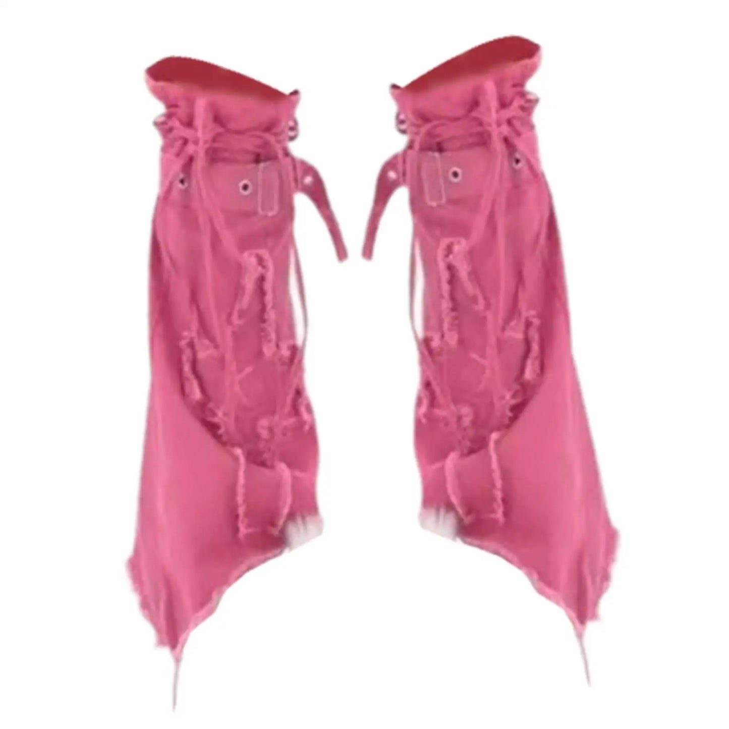SS69 Y2K Grunge Thigh High Leg Warmers - Long Baggy Polyester Boot Cuffs
