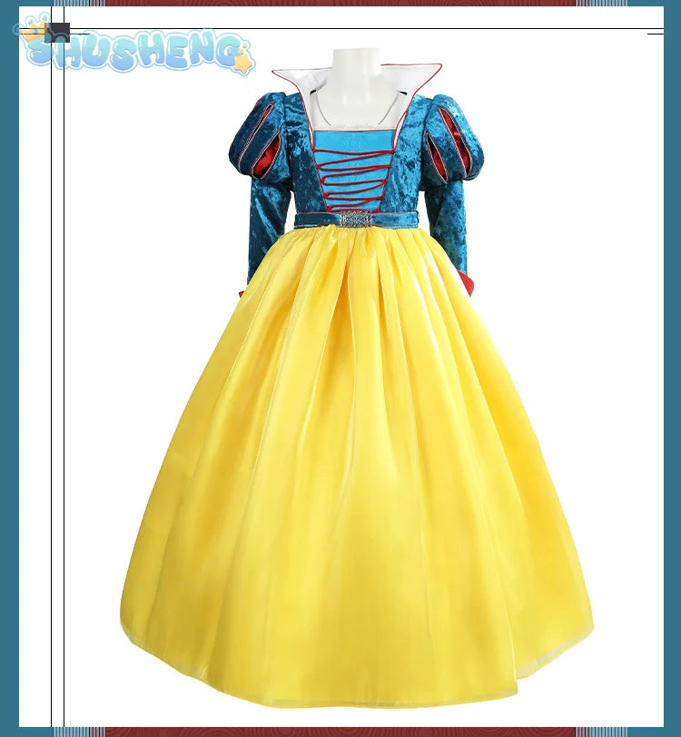 New Movies of 2025 Snow White cosplay Costume Adult and Child Sizes Fairy Tale Sweet Princess Dress Halloween Ball Woman Uniform - SS69