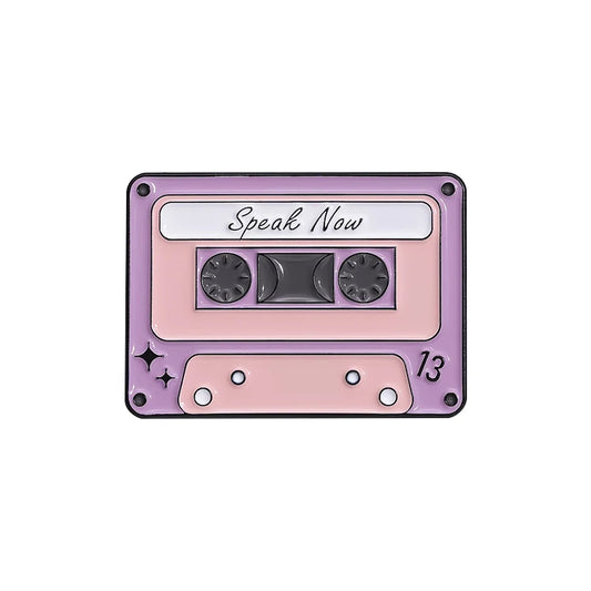 QIHE JEWELRY Retro Music Cassette Tape Enamel Pin Zinc Alloy Lapel Badge