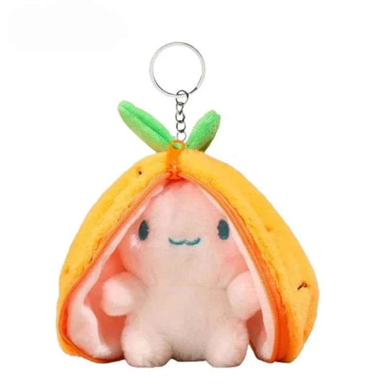 Funny Strawberry Carrot Rabbit Plush Toys Stuffed Into Fruit Transform Soft Animals Bunny Doll For Boys Girls Birthday Gift