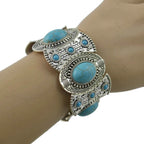 Traditional Kazakhstan Ethnic Coins Bracelet Hair Accessories  for Women Vintage Nepalese Tibetan Clothing Headwear Jewelry Set