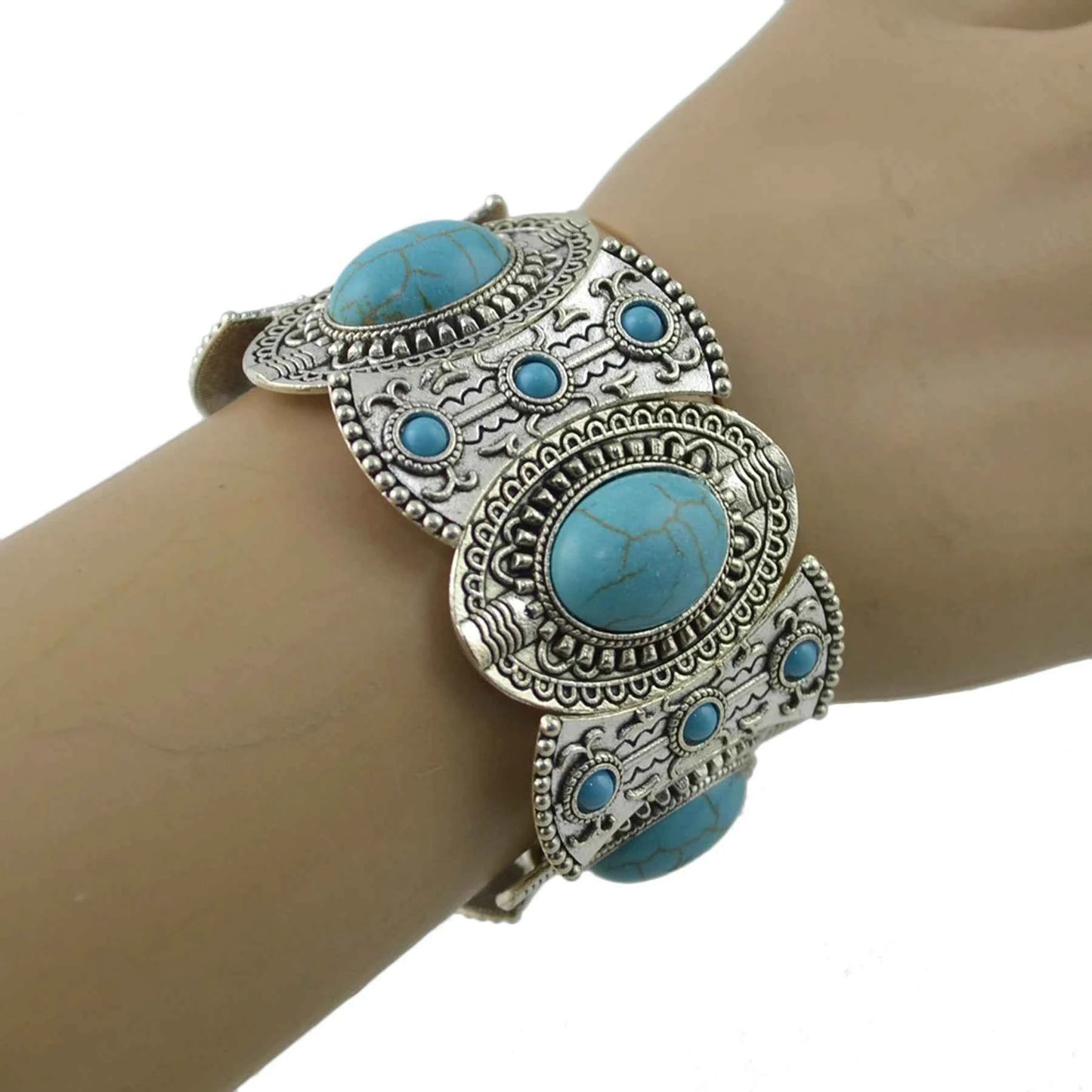 Traditional Kazakhstan Ethnic Coins Bracelet Hair Accessories  for Women Vintage Nepalese Tibetan Clothing Headwear Jewelry Set