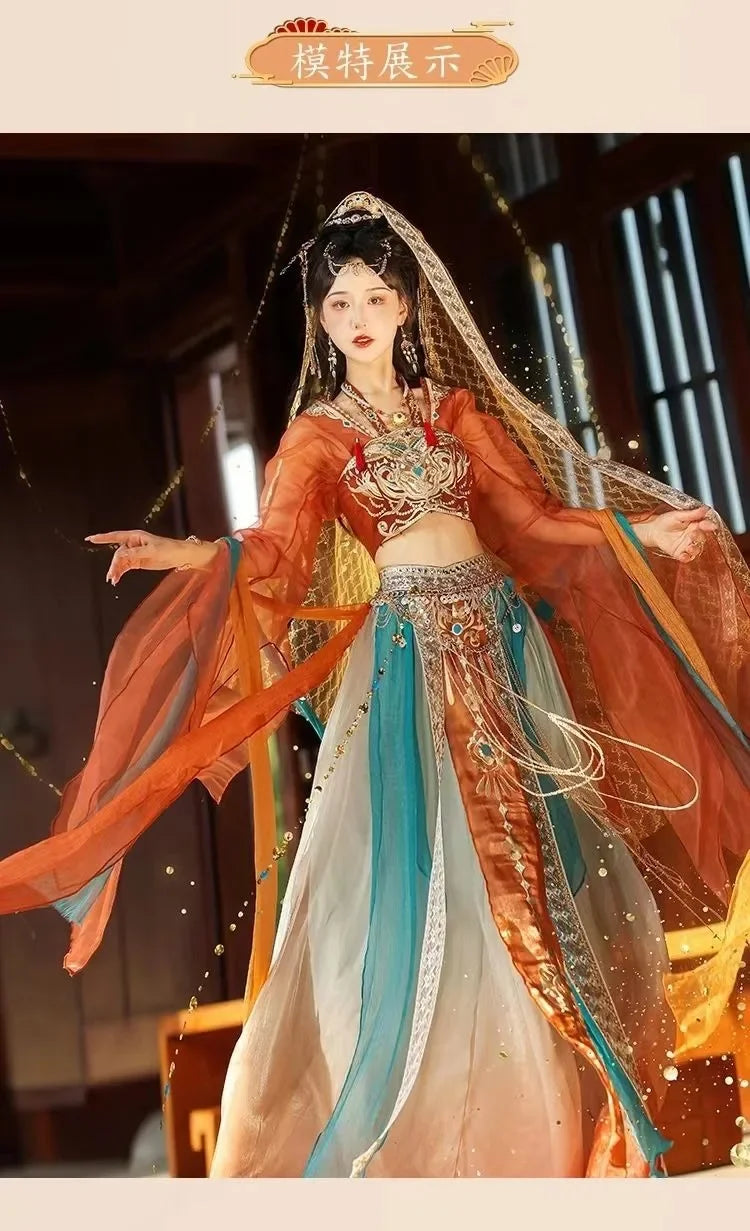 Dunhuang Feitian Western Princess Clothes Hanfu Exotic Photography Photo Chinese Style Dance Costume Hanfu Women China Clothing SS69