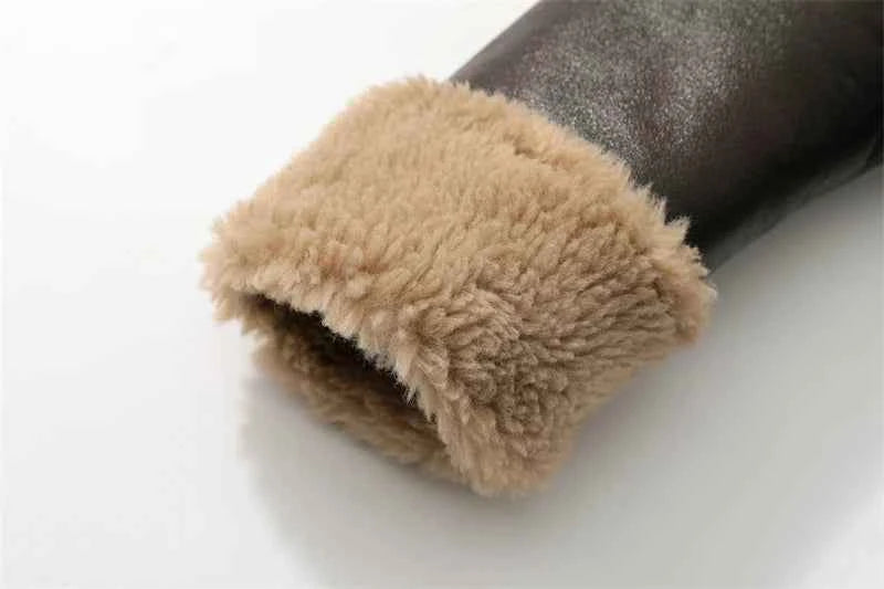2025 Autumn winter new women's thickened warm double-sided short jacket Women's brown coat