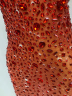 Luxury Rhinestones Sexy Mesh See Through Bodycon Dress Women Birthday Evening Cocktail party Gown Red Carpet Club Stage Outfit