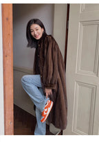 Lautaro Women's Long Faux Mink Fur Coat - Thick Warm Winter Overcoat