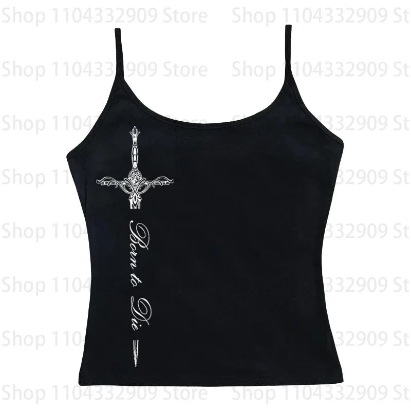 Gothic Grunge Punk Printing Women's Long Sleeve Tee Casual Slim Fit Sexy Chic Emo Girls Crop Top Y2K Harajuku Vintage Streetwear SS69 9.69 black 02 / L