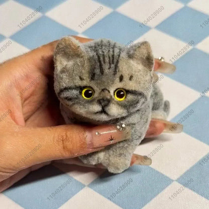 Handmade Kitty Cat Taba Squishy Silicone Fuzzy Kitten Soft Cat Mushy Squeeze Toy Mochi Toy Hand Relax Stress Release Gift Toy SS69 33.69 Orange