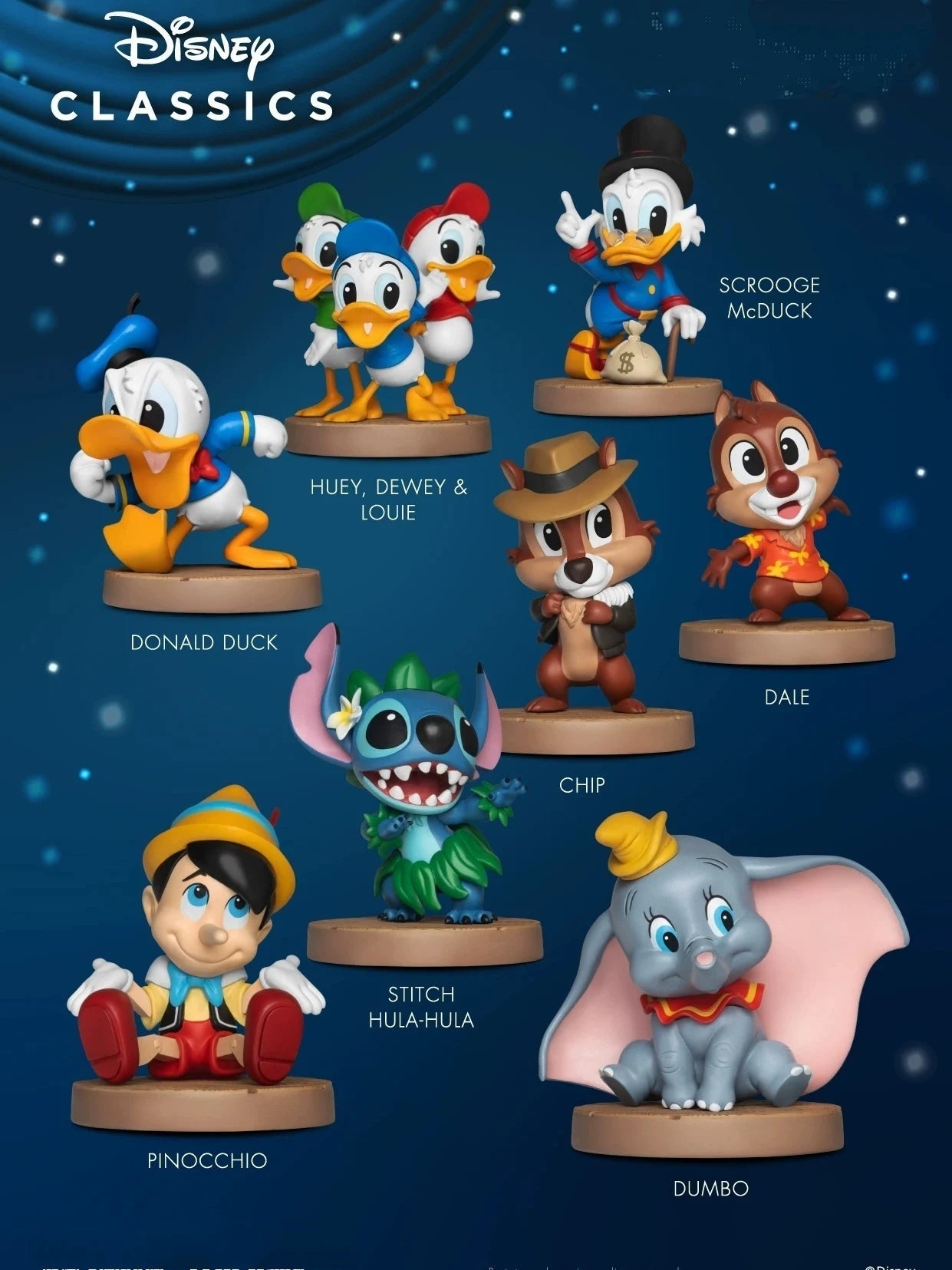Disney Classic Series Surprise Blind Box Collectible Figurine Donald Duck Stitch Cute Cartoon Model Figure Toy Boy Birthday Gift SS69
