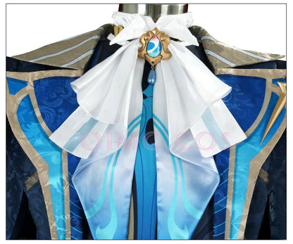 Genshin Impact Neuvillette Cosplay Costume Adult Carnival Uniform Wig Anime Halloween Party Costumes Masquerade Women Game