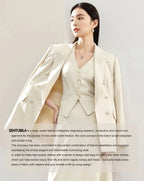 SENTUBILA Women's 100% Wool Long Wrap Coat with Belted Waist