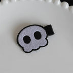 1 pair Gothic Loli Black Sweet Cross Love Hair Clip Skull Punk Hairpin Hot Girl Y2K Harajuku Earth Cool Hair Accessories SS69