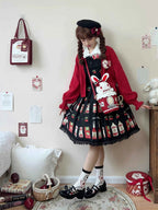 Japanese Original Lolita Cartoon Cute Rabbit Plush Shoulder Bag Sweet Kawaii Jk Uniform Oblique Span Bag