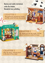 Robotime Rolife DIY Mystery Archives Bureau Decorative Ornament Kids Adult Miniature Fantasy Magic Doll House Wooden Kit Toy