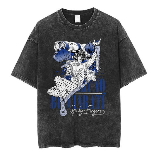SS69 Men's Jojo Bizarre Adventure Killer Queen Graphic T-Shirt Cotton Tee