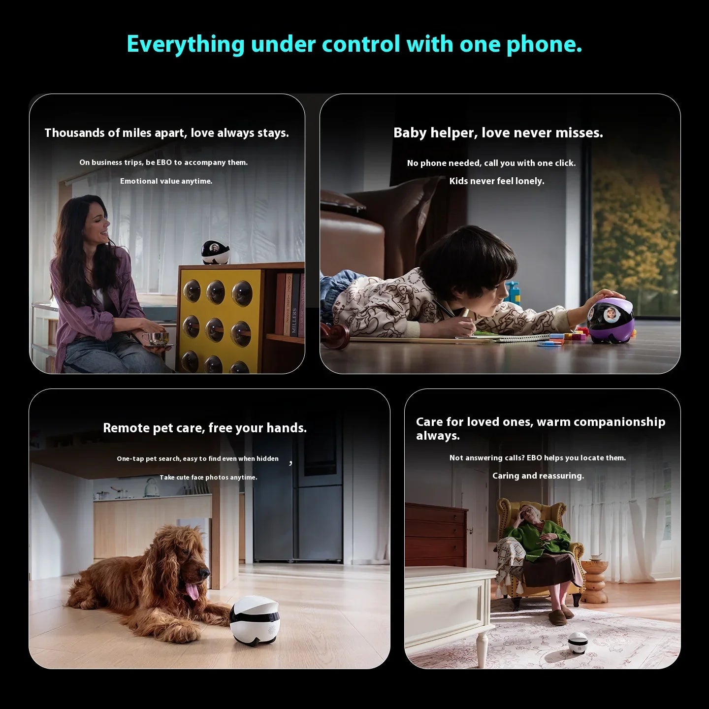 Enabot Air 2 Plus Intelligent Robot Wireless Camera AI Robot Remote Monitoring Pet Companion Robot Real Time Control Portable