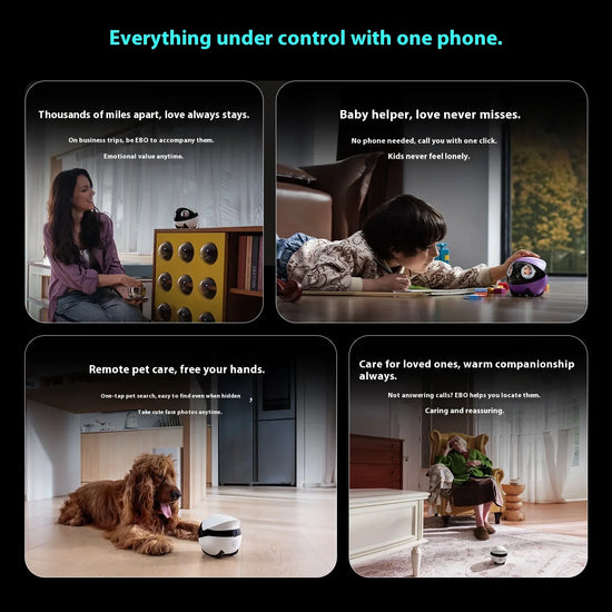 Enabot Air 2 Plus Intelligent Robot Wireless Camera AI Robot Remote Monitoring Pet Companion Robot Real Time Control Portable