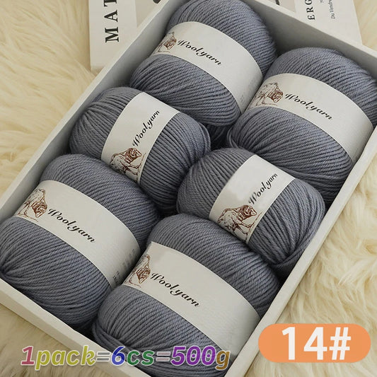 500g pure wool yarn fine count cashmere medium coarse yarn for making warm sweaters and scarves for autumn and winter