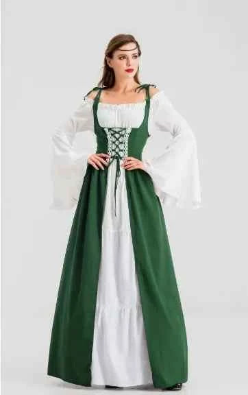 Greek Goddess Court Princess Queen Halloween Costume Vintage European Royal Style Theater Stage Outfit Halloween Cosplay Costume