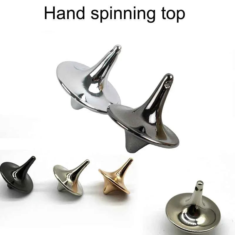 Hot Movie Totem Metal Gyro Silvery Hand Spinning Top Fingertips Small Cyclone Gyroscope Anti Stress Fidget Toys for Adult Gifts