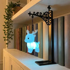 Novelty Hanging Animal Bookend Lamp Magic Owl Bird Metal Book End Stand With Glowing Hanging Ornament Light For Bookshelf Gift