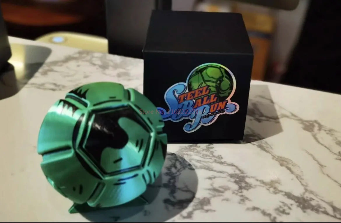 New Jojo Bizarre Adventure Steel Ball Run Gyro Zeppeli Golden Spin 3d Printed Fingertip Ball Stress Relief Toy Anime Manga Fans