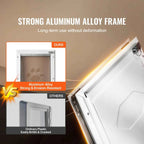 SucceBuy Pet Door Aluminum Frame with Lock and Flap System Weatherproof Doggy Door Easy to Install in Interior or Exterior Doors