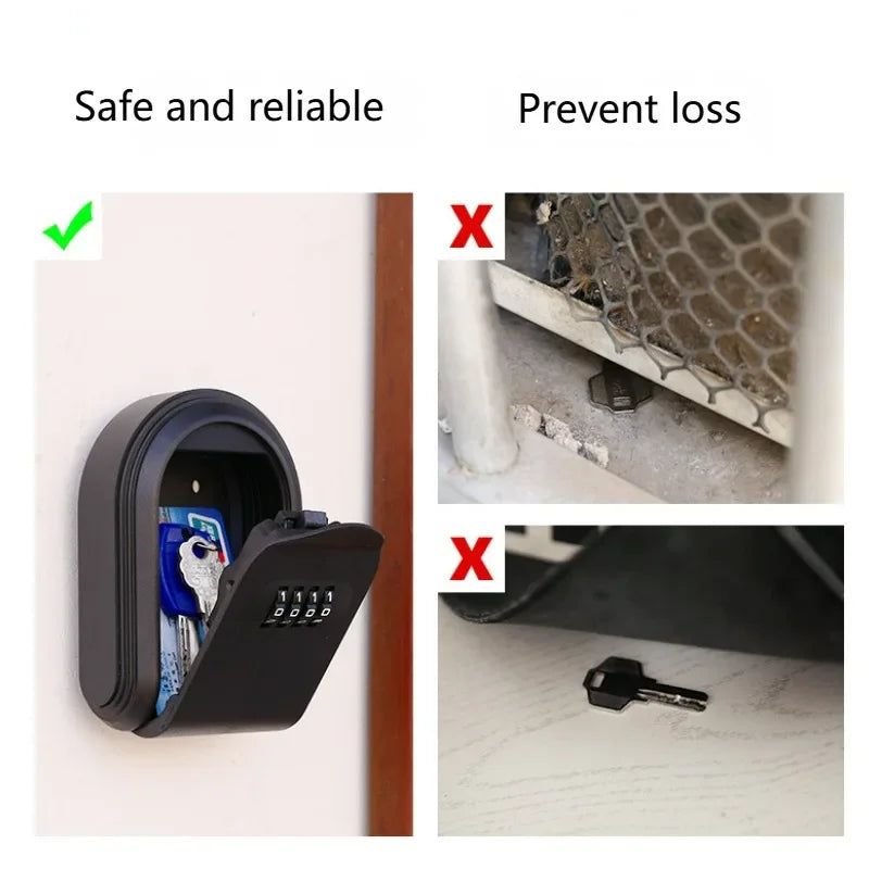 4-Digit Combination Wall Mount Key Lock Box for Secure Storage