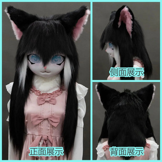 Daliclown Unisex Animal Kigurumi Fursuit Costume with Head Mask and Paws